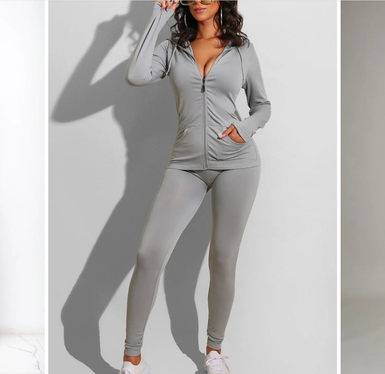 Solid hooded chill set